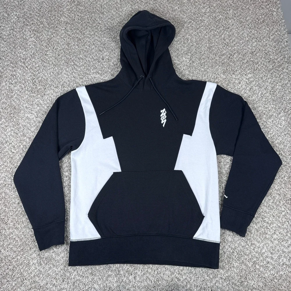 Jordan Hoodie Mens Medium Black White‎ Colorblock Zion Williamson Dri FIT Hoodie